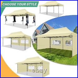 COBIZI 10'x20' Pop up Canopy with Awning Heavy Duty Outdoor Vendor Party Tent