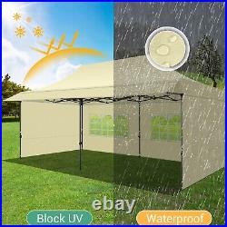 COBIZI 10'x20' Pop up Canopy with Awning Heavy Duty Outdoor Vendor Party Tent