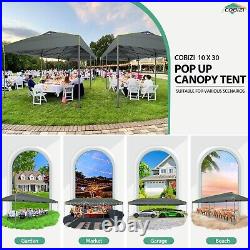 COBIZI 10'x30' Pop up Canopy One Push Tent with Air Vent Outdoor Party Gazebo