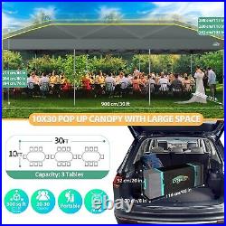 COBIZI 10'x30' Pop up Canopy One Push Tent with Air Vent Outdoor Party Gazebo