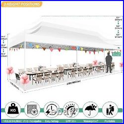 COBIZI 10'x30' Pop up Canopy Tent with 8 Sidewalls Heavy Duty Waterproof Gazebo