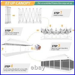 COBIZI 10'x30' Pop up Canopy Tent with 8 Sidewalls Heavy Duty Waterproof Gazebo