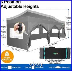 COBIZI 10'x30' Pop up Canopy Tent with 8 Sidewalls Heavy Duty Waterproof Gazebo
