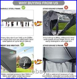 COBIZI 10'x30' Pop up Canopy Tent with 8 Sidewalls Heavy Duty Waterproof Gazebo