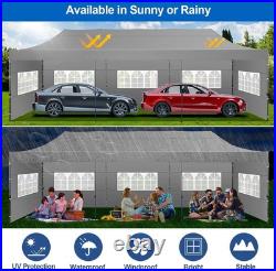 COBIZI 10'x30' Pop up Canopy Tent with 8 Sidewalls Heavy Duty Waterproof Gazebo
