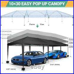 COBIZI 10'x30' Pop up Canopy with 8 Sidewalls Outdoor Commercial Instant Shelter