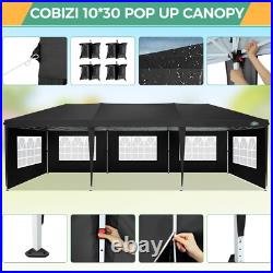 COBIZI 10'x30' Pop up Canopy with 8 Sidewalls Outdoor Commercial Instant Shelter