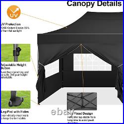 COBIZI 10X20 Pop up Canopy Tent 10X20 Canopy with 6 Sidewalls Waterproof Heavy D