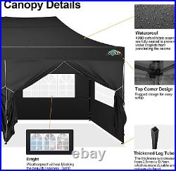 COBIZI 10X20 Pop up Canopy Tent 10X20 Canopy with 6 Sidewalls Waterproof Heavy D