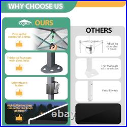 COBIZI 10x10 10x30 Pop Up Canopy Waterproof 3 Height Tent with Reflective Strip