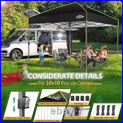 COBIZI 10x10 10x30 Pop Up Canopy Waterproof 3 Height Tent with Reflective Strip