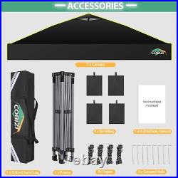 COBIZI 10x10 10x30 Pop Up Canopy Waterproof 3 Height Tent with Reflective Strip