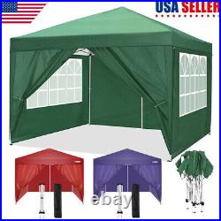 COBIZI 10x10 Durable Ez Pop-up Canopy Tent Outdoor Instant Sun Shade 4 Sidewalls