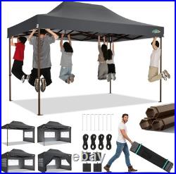 COBIZI 10x15ft Pop Up Canopy Heavy Duty Commercial Outdoor Tent with 4 Sidewall