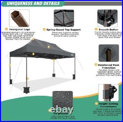 COBIZI 10x15ft Pop Up Canopy Heavy Duty Commercial Outdoor Tent with 4 Sidewall