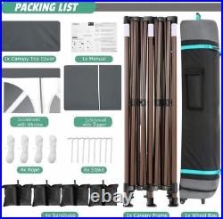 COBIZI 10x15ft Pop Up Canopy Heavy Duty Commercial Outdoor Tent with 4 Sidewall