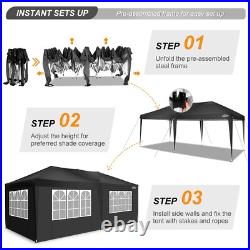 COBIZI 10x20 Pop Up Canopy Tent with Removable Sidewalls Protable Outdoor Gazebo