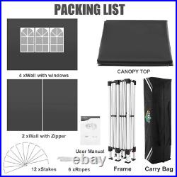 COBIZI 10x20 Pop Up Canopy Tent with Removable Sidewalls Protable Outdoor Gazebo