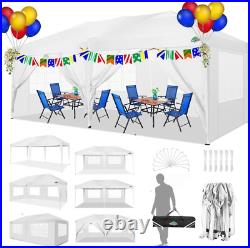 COBIZI 10x20 Pop Up Canopy Tent with Sidewalls Waterproof Commercial Gazebo NEW