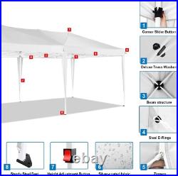 COBIZI 10x20 Pop Up Canopy Tent with Sidewalls Waterproof Commercial Gazebo NEW