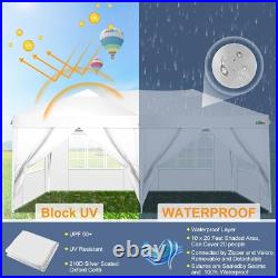 COBIZI 10x20 Pop Up Canopy Tent with Sidewalls Waterproof Commercial Gazebo NEW