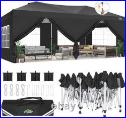 COBIZI 10x20 Pop Up Canopy Waterproof UV 50+ One Push Party Tent with 4 Sandbags