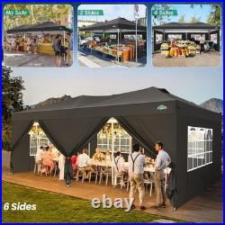COBIZI 10x20 Pop Up Canopy Waterproof UV 50+ One Push Party Tent with 4 Sandbags