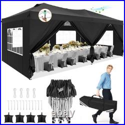 COBIZI 10x20 Pop Up Canopy Waterproof UV 50+ One Push Party Tent with 4 Sandbags