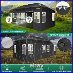 COBIZI 10x20ft Pop Up Canopy with 6 Sidewalls One Push Setup Outdoor Event Tent