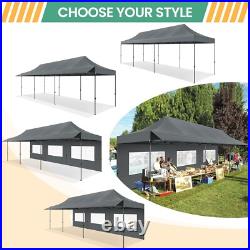 COBIZI 10x30 Pop Up Canopy with Sidewalls Heavy Duty Party Tent with Awning #NEW