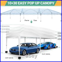 COBIZI 10x30ft Pop up Canopy with 8 Sidewalls Outdoor Commercial Instant Shelter
