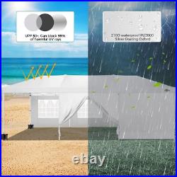 COBIZI 10x30ft Pop up Canopy with 8 Sidewalls Outdoor Commercial Instant Shelter