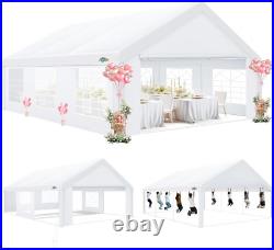 COBIZI 20x40 Party Tent Heavy Duty 16x32 Waterproof Large Carport with Sidewalls
