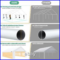 COBIZI 20x40 Party Tent Heavy Duty 16x32 Waterproof Large Carport with Sidewalls