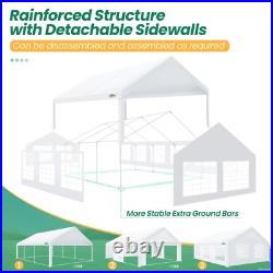 COBIZI 20x40 Party Tent Heavy Duty 16x32 Waterproof Large Carport with Sidewalls
