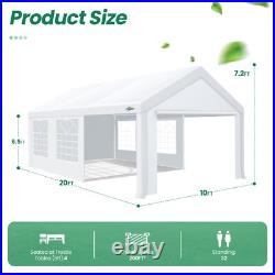 COBIZI 20x40ft Heavy Duty Party Tent Outdoor Wedding Tent Carport with Sidewalls