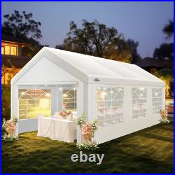 COBIZI 20x40ft Heavy Duty Party Tent Outdoor Wedding Tent Carport with Sidewalls