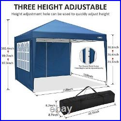 COBIZI Canopies 10\'x10\' Pop Up Instant Waterproof Canopy Tent with 4 Walls