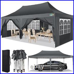 COBIZI Canopy 10x20 Pop up Tents for Parties, with 6 Sidewalls Outdoor Gazebo