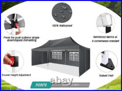 COBIZI Canopy 10x20 Pop up Tents for Parties, with 6 Sidewalls Outdoor Gazebo
