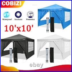 COBIZI Durable Ez Pop-up Canopy Tent 10x10 with 4Sidewalls, Outdoor Instan+Sun