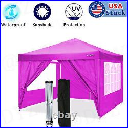 COBIZI Durable Ez Pop-up Canopy Tent 10x10 with 4Sidewalls, Outdoor Instan+Sun