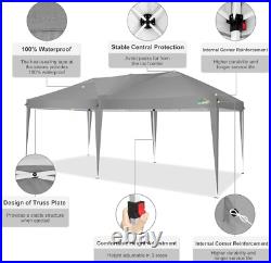 COBIZI Pop Up Canopy 10'x20' with 6 Sidewalls Outdoor Shelter Gazebo Sun Shade