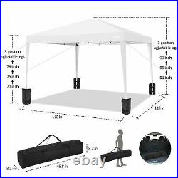 COBIZI Pop Up Canopy Tent, 10' x 10', Outdoor Folding Shelter Canopy Black c 05