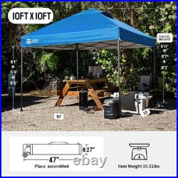 CROWN SHADES 10X10 Pop up Canopy Tent, Outdoor Canopy, Blue