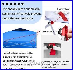 CROWN SHADES Canopy Tent 10x10 Pop Up Canopy Outdoor Shade, Easy, Red Strips