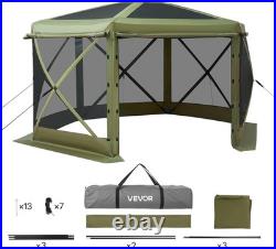 Camping Gazebo Screen Tent, 10 10ft 6 Sided Pop-up Canopy Shelter Tent with
