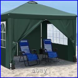 Canopy 10'x10' Commercial Instant Gazebo Outdoor Party Tent 4 Sidewalls&Sandbags