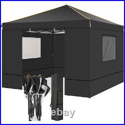 Canopy 10'x10' Pop up Heavy Duty Instant Shelter Commercial Tent with Sidewalls#