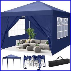 Canopy 10'x10' Pop up Heavy Duty Instant Shelter Commercial Tent with Sidewalls